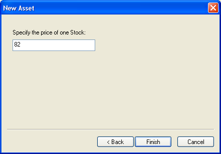 Specify the price of one stock