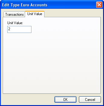 Set the unit value to the exchange rate