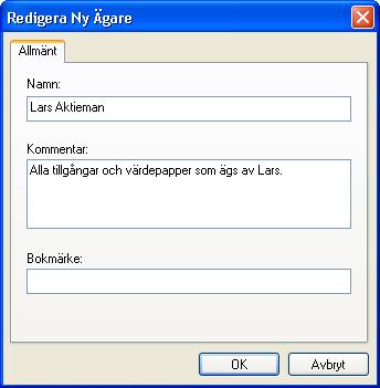 Dialogen fr att redigera gare