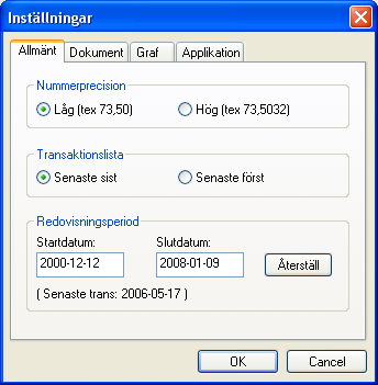Allmnna instllningar