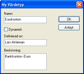 Dialogen fr att definiera en ny vrdetyp