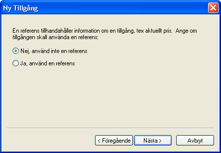 Vlj att inte anvnda en referens