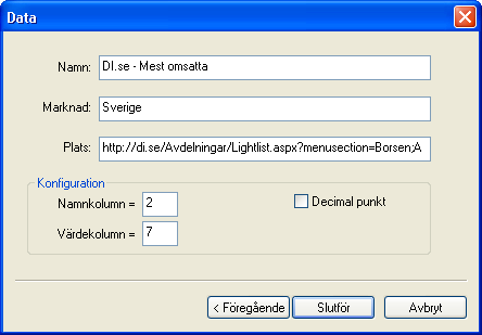 Ange data fr Internetlistan