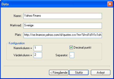 Ange data fr Internetfrgan